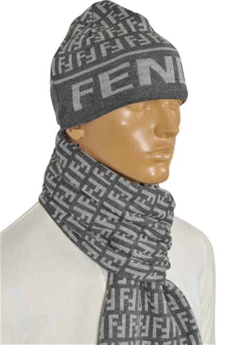 fendi white wool hat|Fendi hat and scarf set.